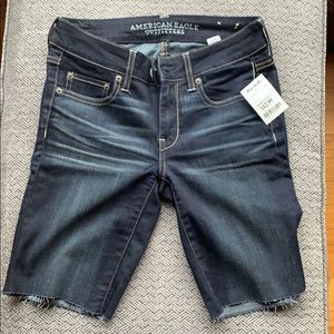 American Eagle dark wash jean shorts